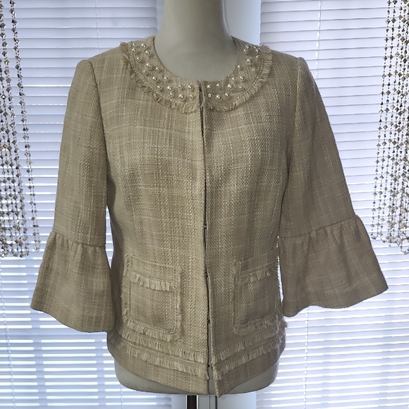 Karl Lagerfeld Beige Women's Blazer - Picture 2 of 6